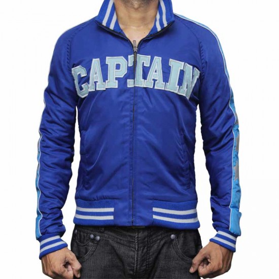 Suicide Squad Captain Boomerang Jai Courtney Blue Varsity Satin Jacket