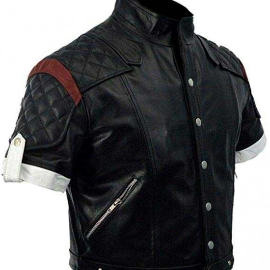 Supper Game Boy Black Costume Faux Leather Jacket     