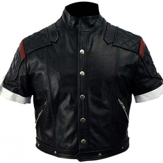 Supper Game Boy Black Costume Faux Leather Jacket     