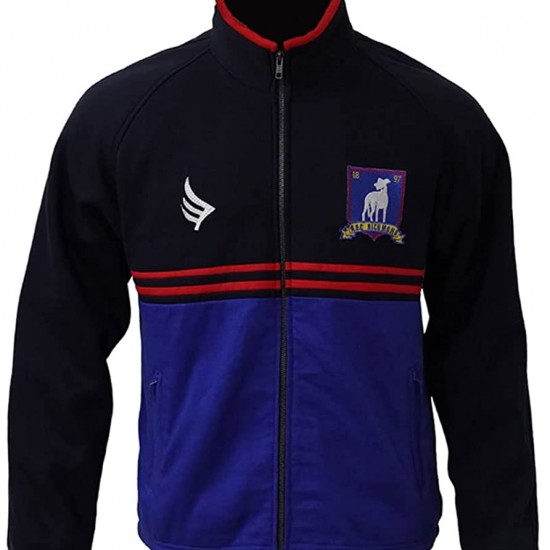 Ted Lasso Jason Sudeikis Blue Fleece Track Jacket