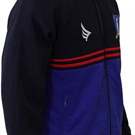 Ted Lasso Jason Sudeikis Blue Fleece Track Jacket