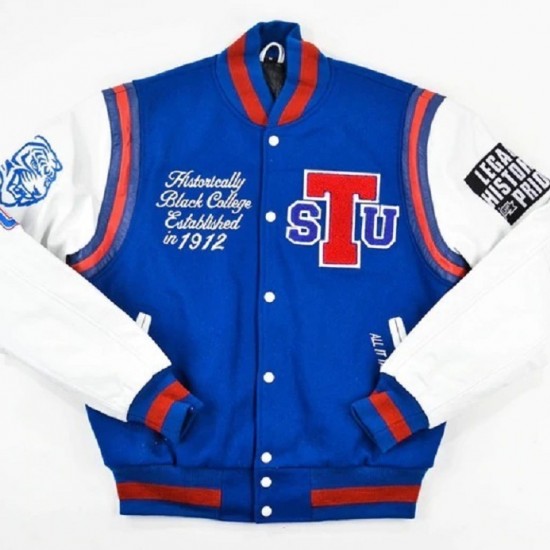 Tennessee State University Motto 2.0 Blue Letterman Jacket