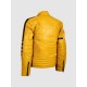 The Bride Kill Bill Yellow Leather Handmade Jacket