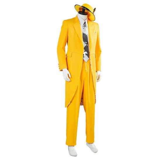 The Mask Cosplay Costume Yellow Suit and Halloween Outfit