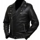 The Walking Dead Jeffrey Dean Morgan Negan Black Leather Motorcycle Jacket