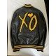 The Weeknd Roots XO  KOTF Yellow Bison Varsity Leather Jacket