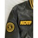 The Weeknd Roots XO  KOTF Yellow Bison Varsity Leather Jacket