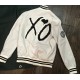 The Weeknd Roots XO White Lambskin Leather Varsity Tour Jacket