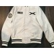 The Weeknd Roots XO White Lambskin Leather Varsity Tour Jacket