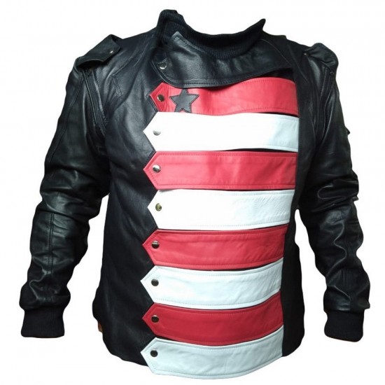 The Winter Soldier Bucky Barnes Red and White Costume