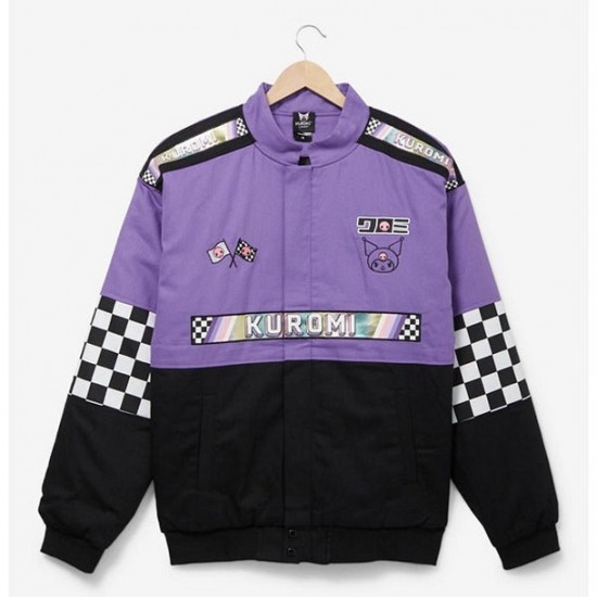 Tokyo Speed Devious Rabbit Sanrio Kuromi Checkered Racing Jacket