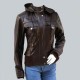 Top Class Brown Womens Leather Bomber Jacket