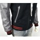 True Religion $499 Collegiate Logo Patch Varsity Leather Jacket