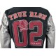 True Religion $499 Collegiate Logo Patch Varsity Leather Jacket