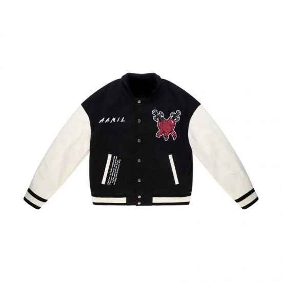 Trust Over Love Black Varsity Jacket