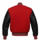 New Mens Classic Letterman Baseball Wool & Genuine Leather Varsity Bomber Jacket