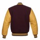 Mens Classic Letterman Baseball Wool & Genuine Leather Varsity Bomber Jacket