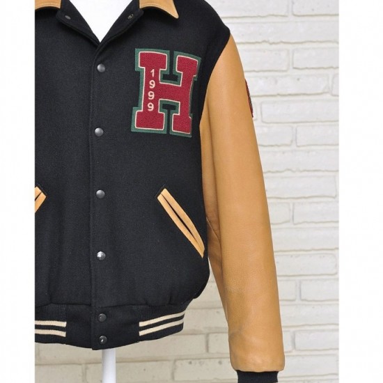 Vintage Howard University HBCU Black and Brown Letterman Jacket