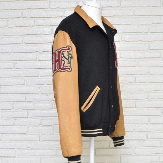 Vintage Howard University HBCU Black and Brown Letterman Jacket