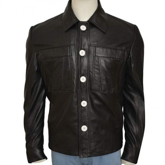 Vinyl Bobby Cannavale Black Leather Jacket