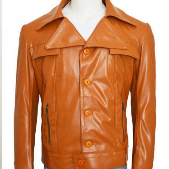 Vinyl Bobby Cannavale Brown Leather Jacket