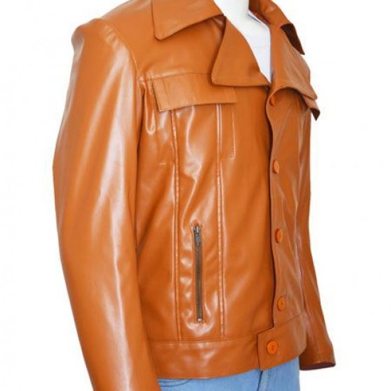 Vinyl Bobby Cannavale Brown Leather Jacket