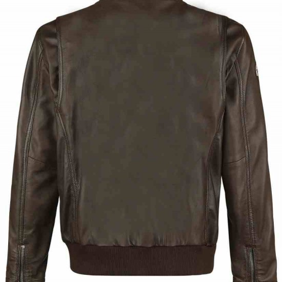 Mens Brown Call Of Duty WWII Leather Jacket