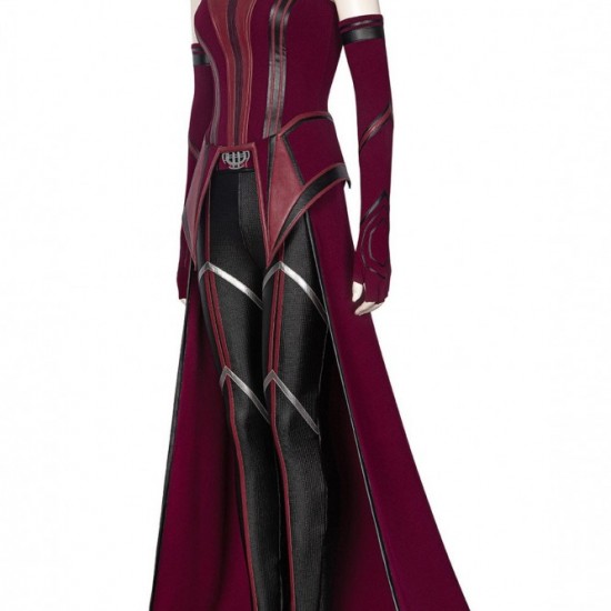 Wandavision 2021 Scarlet Witch Cosplay Costume Cloak Crown Outfit