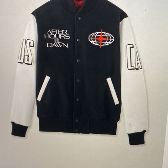 Weeknd Stadium Black and White Varsity Jacket