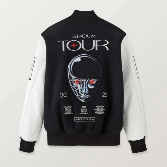 Weeknd Stadium Tour Black and White Varsity Jacket