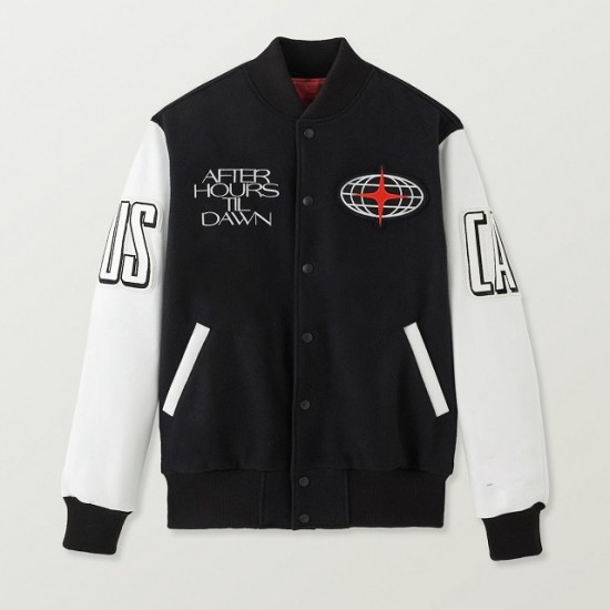 Weeknd Stadium Tour Black and White Varsity Jacket