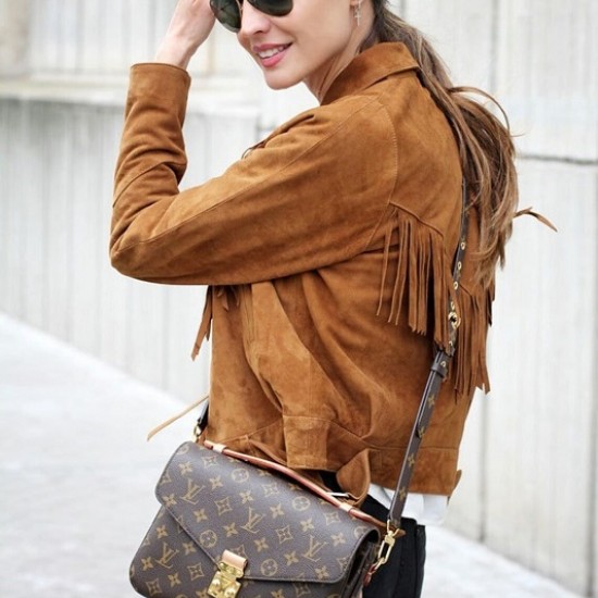 Western Brown Suede Leather Wear Fringe Vintage Coat Jacket