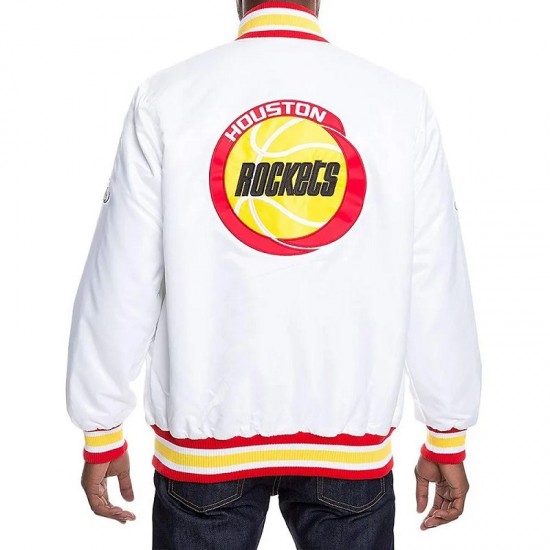 White Houston Rockets Jacket