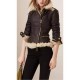 Women B3 Brown Shearling Aviator Leather Jacket