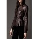 Women Brown Genuine Leather Short Coat Jacket