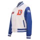 Women's Denver Broncos Pro Standard Cream Retro Classic Varsity Jacket