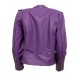 Women's Harley Quinn Stylish Brando Purple Leather Biker Jacket