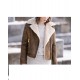 Womens Aviator B3 Distressed Brown Winter Jacket