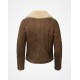 Womens Aviator B3 Distressed Brown Winter Jacket