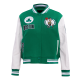 Womens Celtics Retro Classic Rib-Wool Varsity Jacket