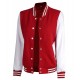 Womens Red and White Varsity Jacket