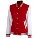 Womens Red and White Varsity Jacket