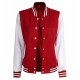 Womens Red and White Varsity Jacket