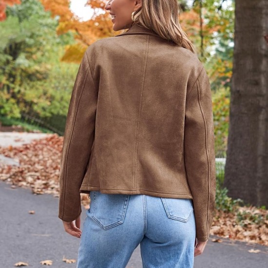 Womens Suede Leather Fall Fashion 2024 Outfits