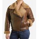 Women’s Fur Shearling Flying Bomber Aviator Jacket