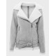 Women’s Grey Suede Shearling Jacket