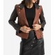 Women’s Two-Tone Leather Biker Jacket