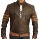 X-Men Wolverine Origins Logan Brown Biker Leather Jacket