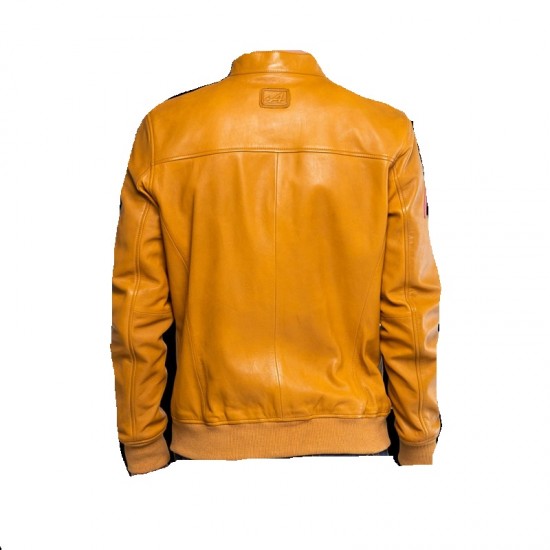 Yellow Alpine Leather jacket