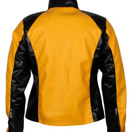 Yellow Infamous 2 Faux Leather Jacket